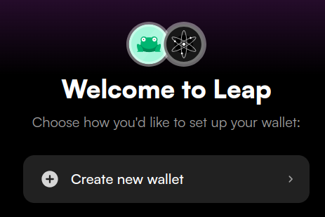 Create a new wallet